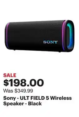 Best Buy Sony - ULT FIELD 5 Wireless Speaker - Black offer