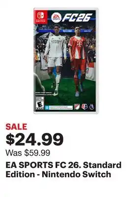 Best Buy EA SPORTS FC 26. Standard Edition - Nintendo Switch offer