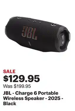 Best Buy JBL - Charge 6 Portable Wireless Speaker - 2025 - Black offer