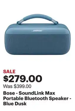 Best Buy Bose - SoundLink Max Portable Bluetooth Speaker - Blue Dusk offer