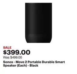 Best Buy Sonos - Move 2 Portable Durable Smart Speaker (Each) - Black offer