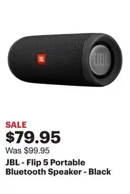 Best Buy JBL - Flip 5 Portable Bluetooth Speaker - Black offer