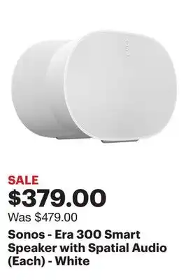 Best Buy Sonos - Era 300 Smart Speaker with Spatial Audio (Each) - White offer