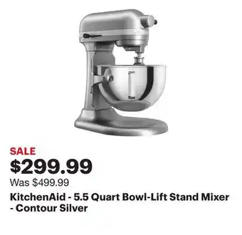 Best Buy KitchenAid - 5.5 Quart Bowl-Lift Stand Mixer - Contour Silver offer