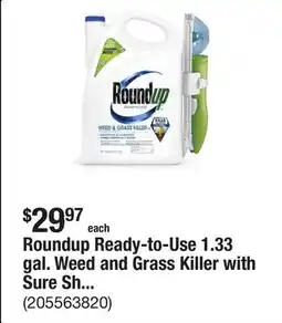 The Home Depot Roundup Ready-to-Use 1.33 gal. Weed and Grass Killer with Sure Shot Wand offer