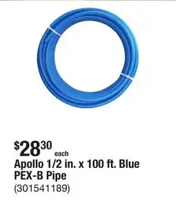 The Home Depot Apollo 1/2 in. x 100 ft. Blue PEX-B Pipe offer