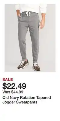 Old Navy Old Navy Rotation Tapered Jogger Sweatpants offer