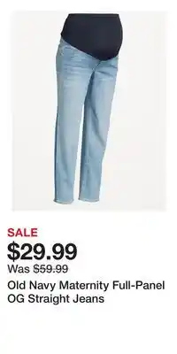 Old Navy Old Navy Maternity Full-Panel OG Straight Jeans offer