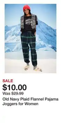 Old Navy Old Navy Plaid Flannel Pajama Joggers for Women offer