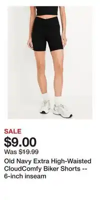 Old Navy Old Navy Extra High-Waisted CloudComfy Biker Shorts -- 6-inch inseam offer