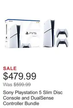 Costco Sony Playstation 5 Slim Disc Console and DualSense Controller Bundle offer