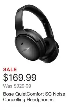 Costco Bose QuietComfort SC Noise Cancelling Headphones offer