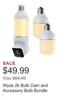 Costco Wyze 2k Bulb Cam and Accessory Bulb Bundle offer