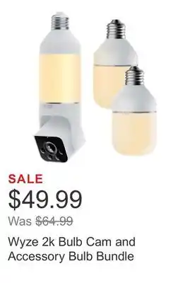 Costco Wyze 2k Bulb Cam and Accessory Bulb Bundle offer