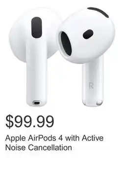 Costco Apple AirPods 4 with Active Noise Cancellation offer