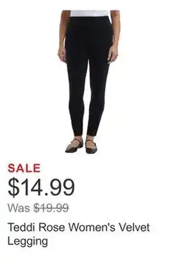 Costco Teddi Rose Women's Velvet Legging offer