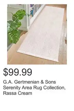 Costco G.A. Gertmenian & Sons Serenity Area Rug Collection, Rassa Cream offer