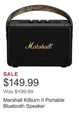 Costco Marshall Kilburn II Portable Bluetooth Speaker offer