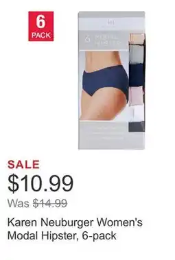 Costco Karen Neuburger Women's Modal Hipster, 6-pack offer