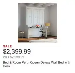 Costco Bed & Room Perth Queen Deluxe Wall Bed with Desk offer