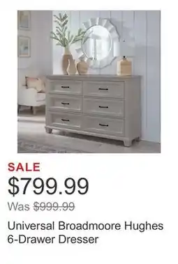 Costco Universal Broadmoore Hughes 6-Drawer Dresser offer