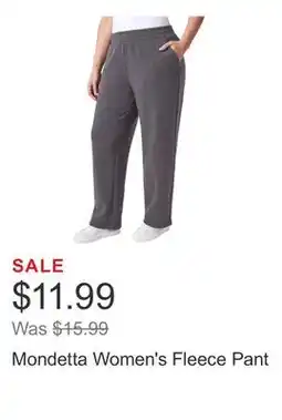 Costco Mondetta Women's Fleece Pant offer