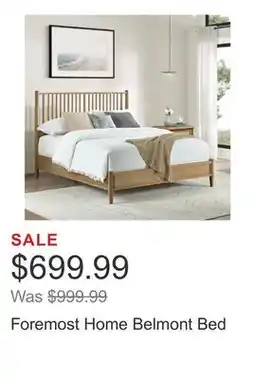 Costco Foremost Home Belmont Bed offer