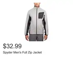 Costco Spyder Men's Full Zip Jacket offer