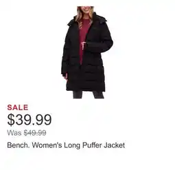 Costco Bench. Women's Long Puffer Jacket offer