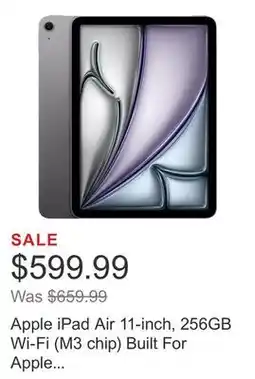 Costco Apple iPad Air 11-inch, 256GB Wi-Fi (M3 chip) Built For Apple Intelligence offer