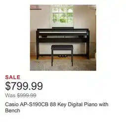 Costco Casio AP-S190CB 88 Key Digital Piano with Bench offer