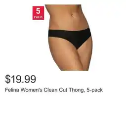 Costco Felina Women's Clean Cut Thong, 5-pack offer