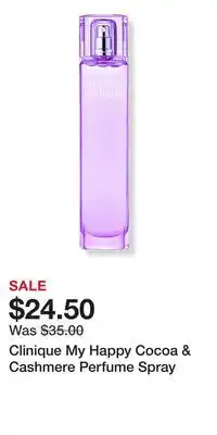 Ulta Beauty Clinique My Happy Cocoa & Cashmere Perfume Spray offer
