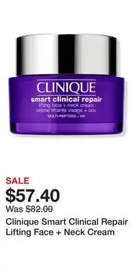Ulta Beauty Clinique Smart Clinical Repair Lifting Face + Neck Cream offer