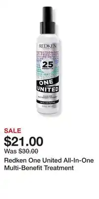 Ulta Beauty Redken One United All-In-One Multi-Benefit Treatment offer