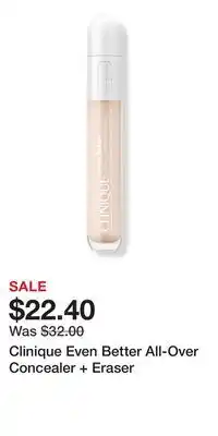 Ulta Beauty Clinique Even Better All-Over Concealer + Eraser offer