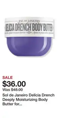 Ulta Beauty Sol de Janeiro Delícia Drench Deeply Moisturizing Body Butter for Dry Skin offer