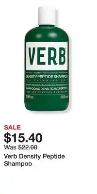 Ulta Beauty Verb Density Peptide Shampoo offer