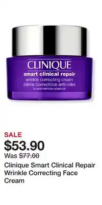 Ulta Beauty Clinique Smart Clinical Repair Wrinkle Correcting Face Cream offer