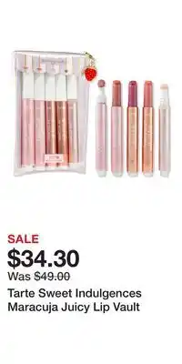 Ulta Beauty Tarte Sweet Indulgences Maracuja Juicy Lip Vault offer