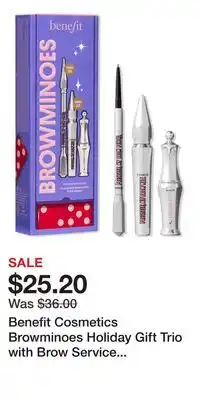Ulta Beauty Benefit Cosmetics Browminoes Holiday Gift Trio with Brow Service Voucher offer