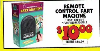Ollie's REMOTE CONTROL FART MACHINE offer