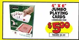 Ollie's JUMBO PLAYING CARDS offer