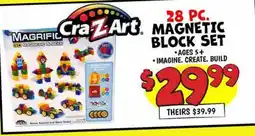Ollie's 28 PC. MAGNETIC MAGRIFIC BLOCK SET offer