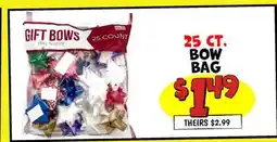Ollie's 25 CT. BOW BAG offer
