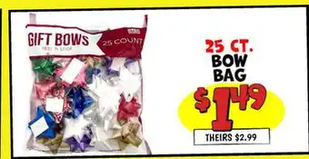 Ollie's 25 CT. BOW BAG offer