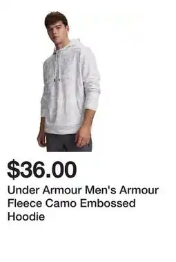 Dick's Sporting Goods Under Armour Men's Armour Fleece Camo Embossed Hoodie offer