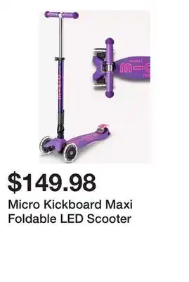 Dick's Sporting Goods Micro Kickboard Maxi Foldable LED Scooter offer