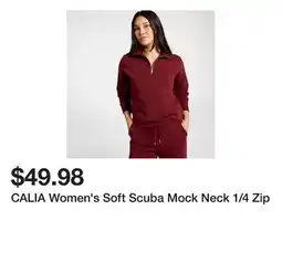 Dick's Sporting Goods CALIA Women's Soft Scuba Mock Neck 1/4 Zip offer