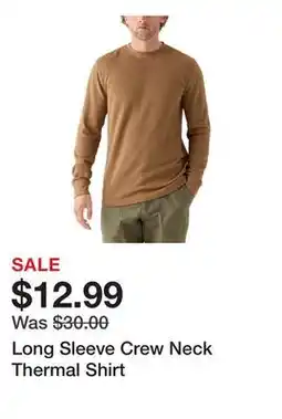 Belk Long Sleeve Crew Neck Thermal Shirt offer